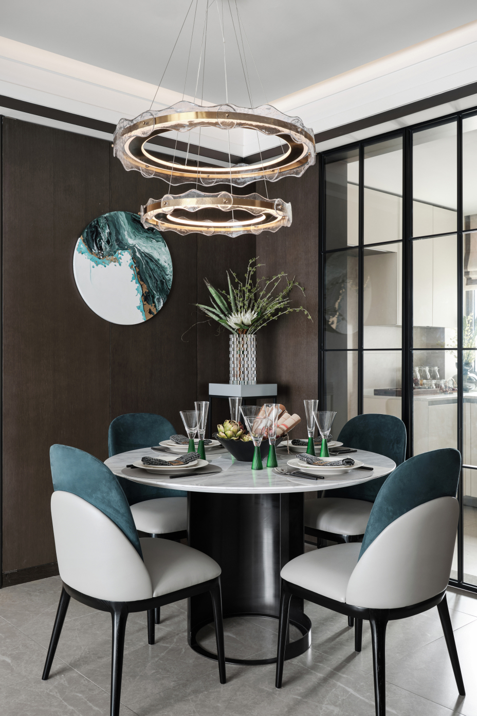 現代中式風格家裝設計室內裝修效果圖-餐廳 現代中式風格家裝設計室內裝修效果圖-餐廳