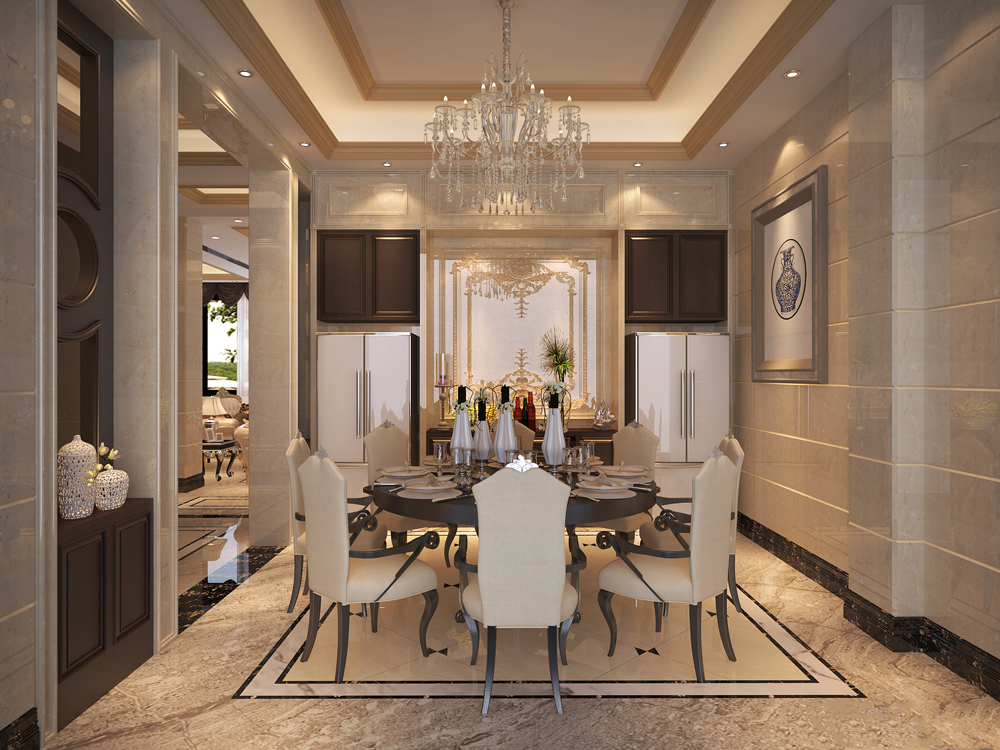 韶關市樂昌正升華府歐式風格別墅裝修案例