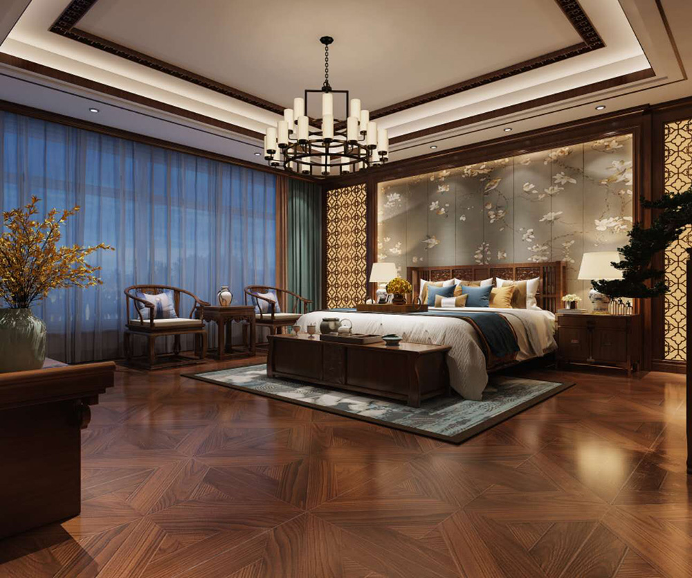 裝修公司現代輕奢風格別墅裝修效果圖-主臥 裝修公司現代輕奢風格別墅裝修效果圖-主臥