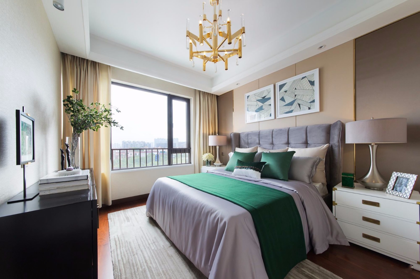 現代輕奢風格室內設計家裝案例-臥室 現代輕奢風格室內設計家裝案例-臥室