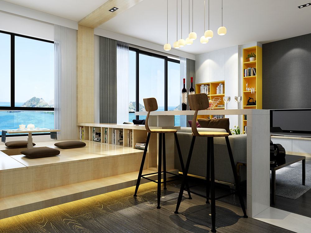 楚雄彝族自治州半城巷6號院現(xiàn)代簡約風格二居室裝修案例