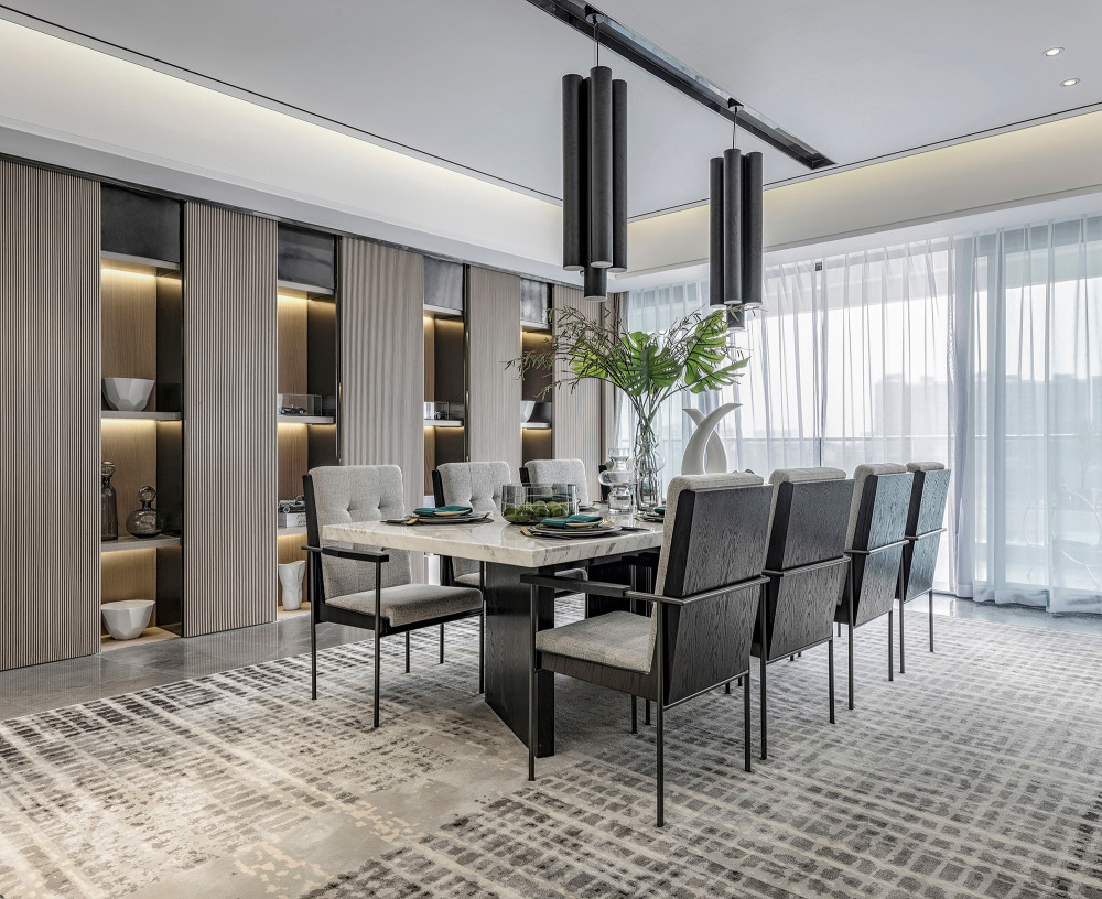 現(xiàn)代輕奢風(fēng)格室內(nèi)家裝案例效果圖-餐廳 現(xiàn)代輕奢風(fēng)格室內(nèi)家裝案例效果圖-餐廳