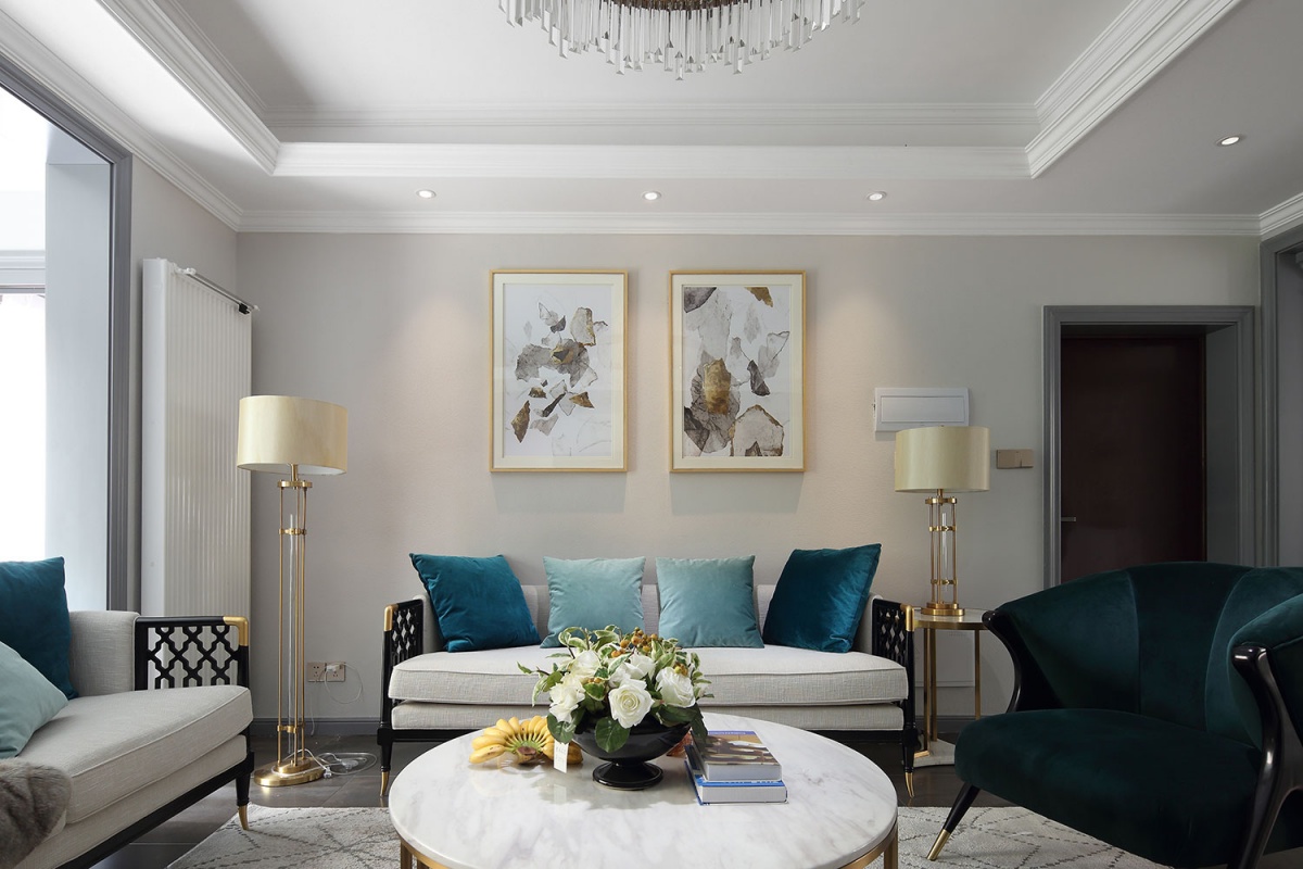 裝修案例輕奢風格室內裝修效果圖-客廳 裝修案例輕奢風格室內裝修效果圖-客廳