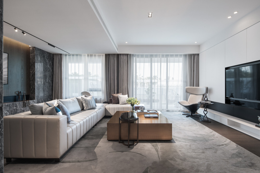 北歐輕奢風(fēng)格室內(nèi)家裝案例效果圖-客廳 北歐輕奢風(fēng)格室內(nèi)家裝案例效果圖-客廳