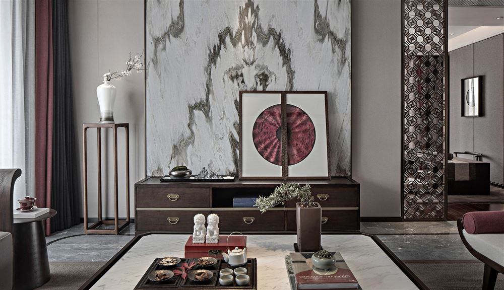 昭通市濱江首座新中式風格四居室裝修案例