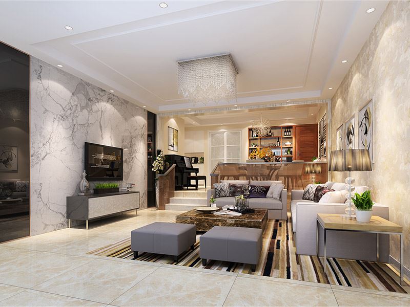 佛山市碧桂園&middot;嶺南盛世現代簡約風格復式裝修案例