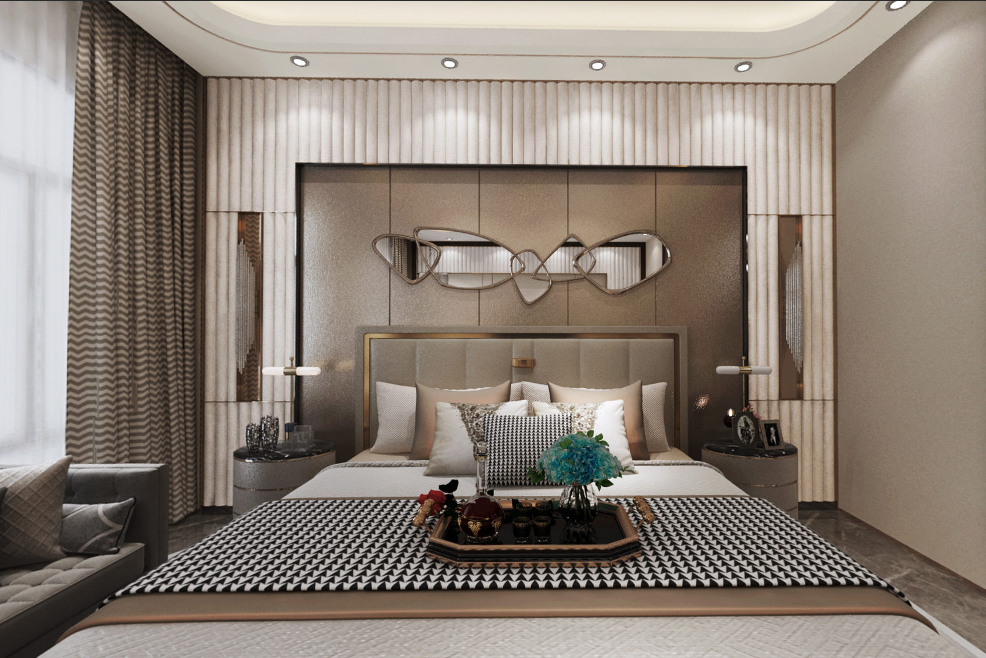 佛山保利外灘一號別墅350平米現代簡約風格室內裝修案例-臥室 佛山保利外灘一號別墅350平米現代簡約風格室內裝修案例-臥室