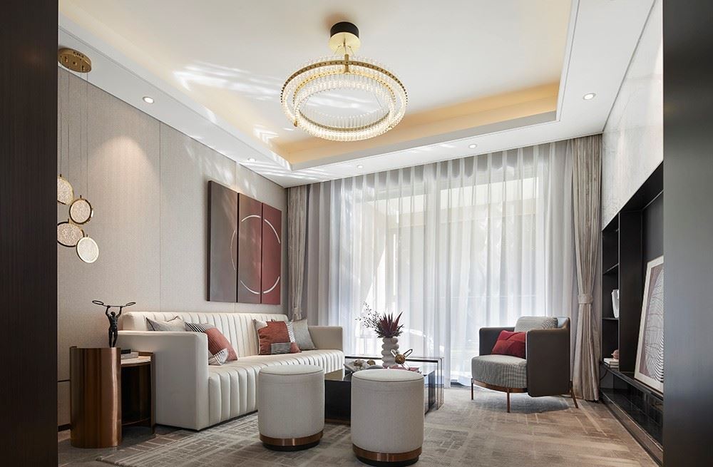 江門市江灣一品輕奢風格三居室裝修案例