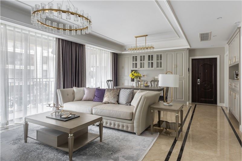 江門市江灣一品美式風格三居室裝修案例