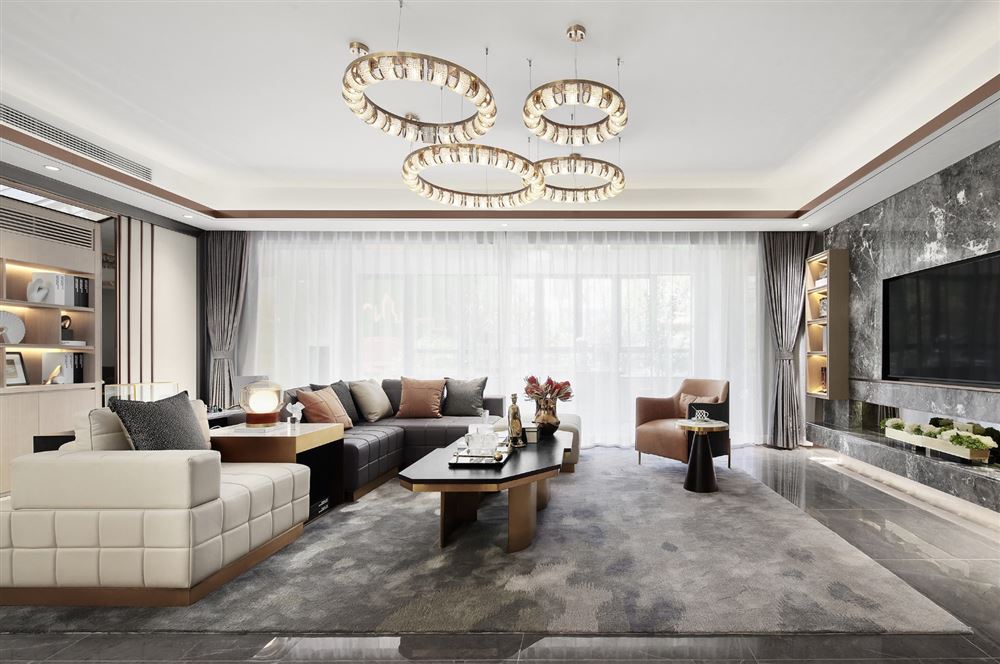 佛山市龍光&middot;玖悅灣輕奢風格四居室裝修案例