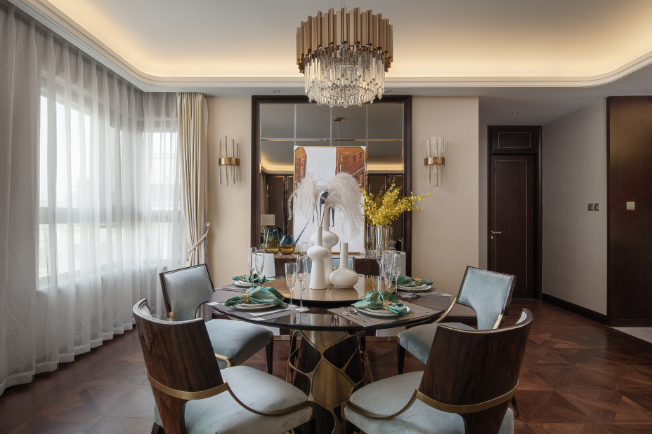 輕奢風格家裝設計室內裝修效果圖-餐廳 輕奢風格家裝設計室內裝修效果圖-餐廳