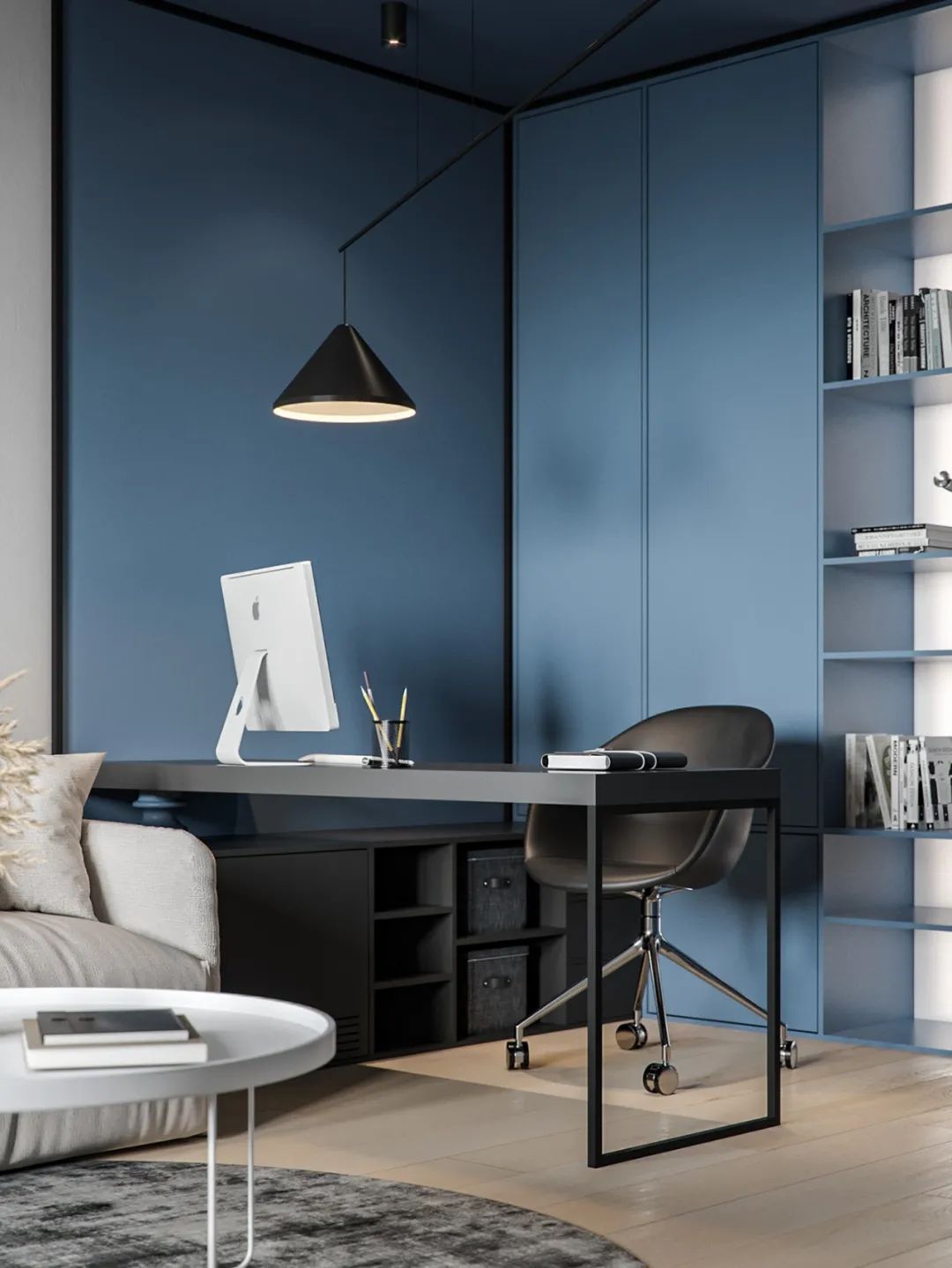 裝修案例現代前衛風格室內裝修效果圖-書房 裝修案例現代前衛風格室內裝修效果圖-書房