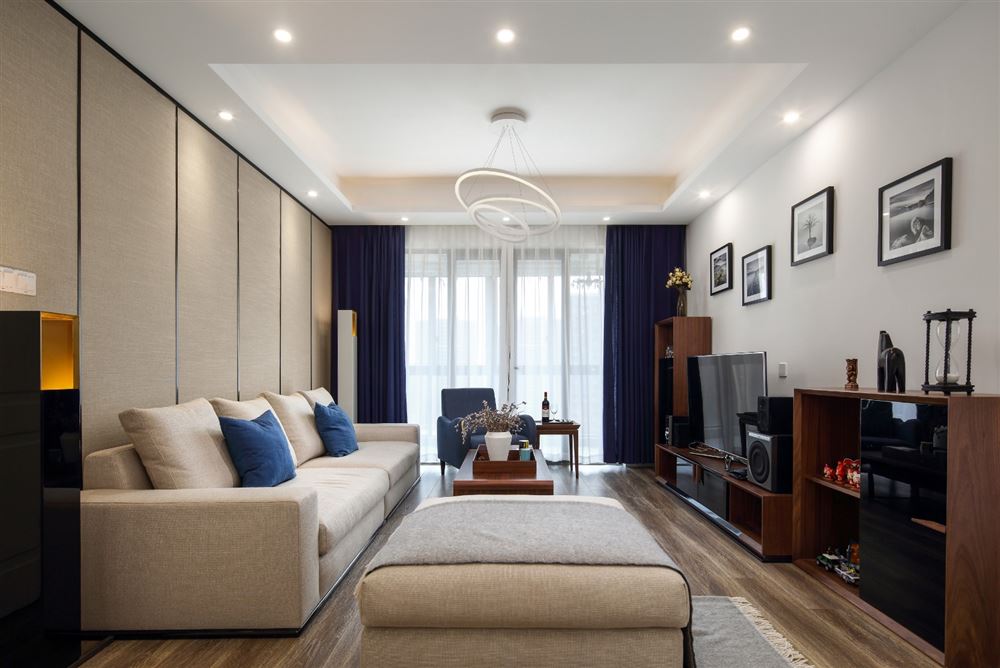 廣州市越秀大學星匯城新中式風格三居室裝修案例