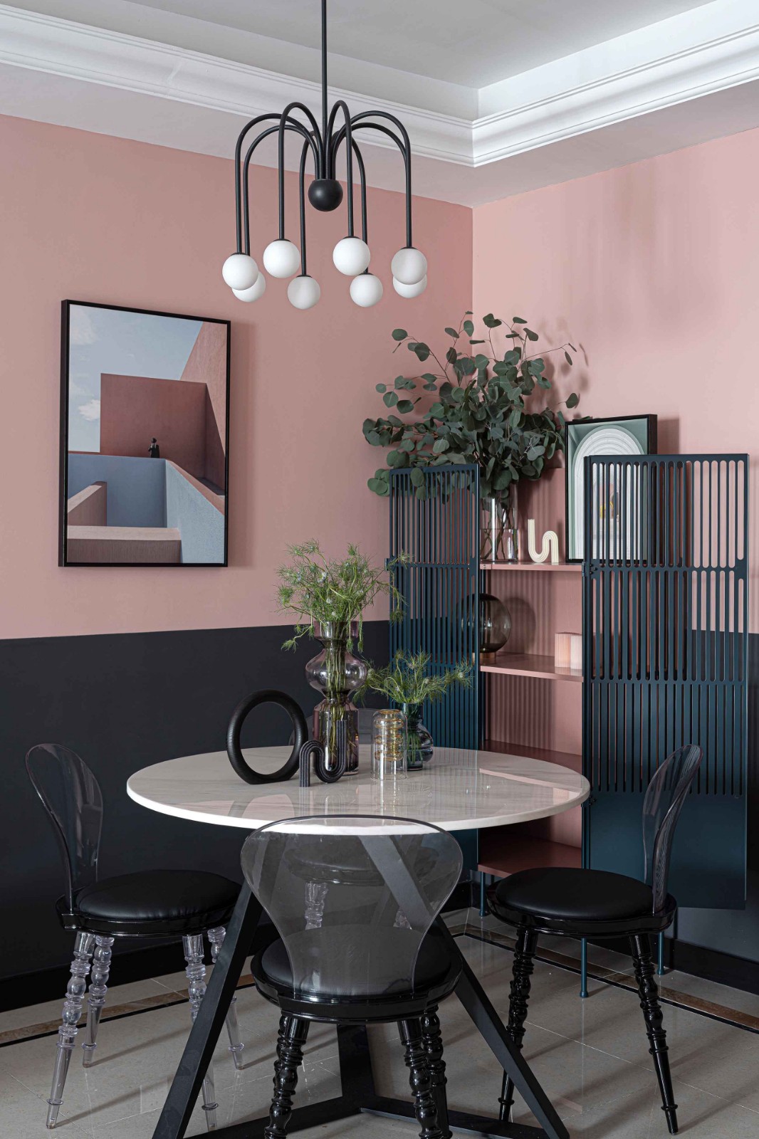 裝修案例現代輕奢風格室內裝修效果圖-餐廳 裝修案例現代輕奢風格室內裝修效果圖-餐廳