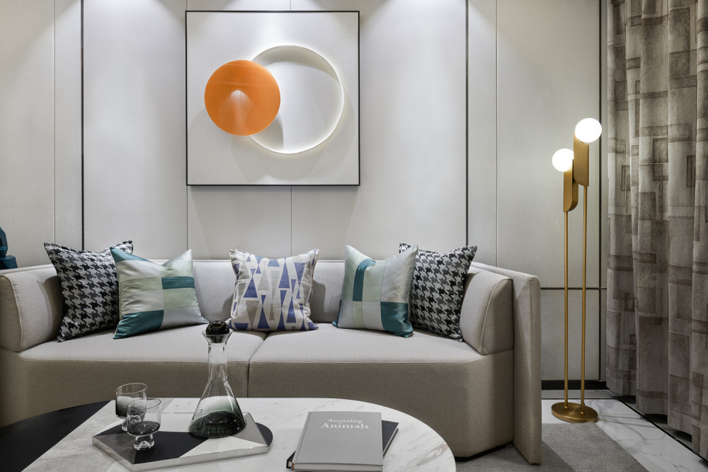 現代輕奢風格室內家裝案例效果圖-客廳沙發 現代輕奢風格室內家裝案例效果圖-客廳沙發