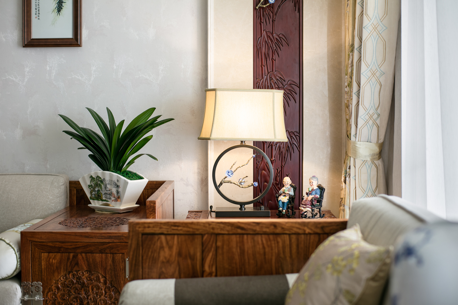 新中式風格家裝設計室內裝修效果圖-客廳擺設品 新中式風格家裝設計室內裝修效果圖-客廳擺設品