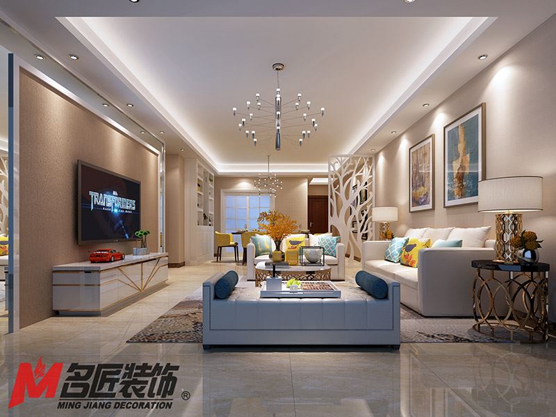 河源市華南城十里東岸四期洋房現代簡約風格三居室裝修案例