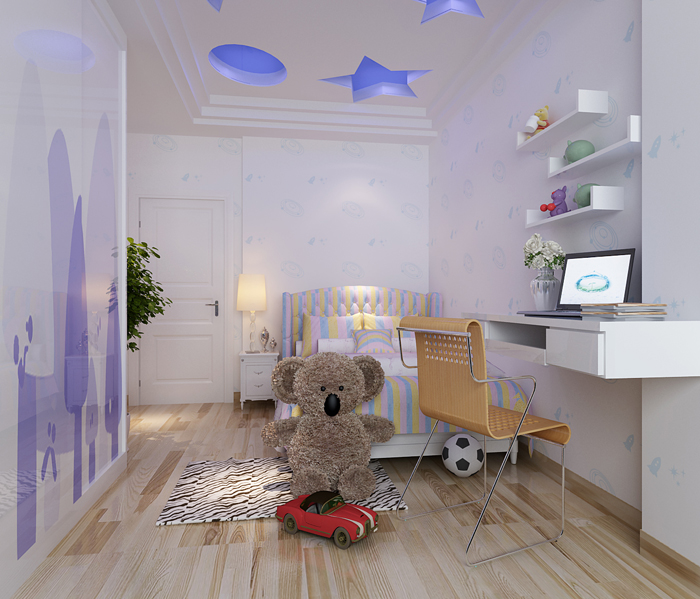 佛山裝修公司現代歐式風格別墅裝修效果圖-兒童房 佛山裝修公司現代歐式風格別墅裝修效果圖-兒童房