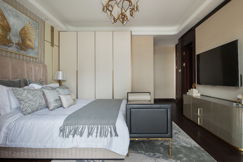 輕奢風格家裝設計室內裝修效果圖-臥室 輕奢風格家裝設計室內裝修效果圖-臥室