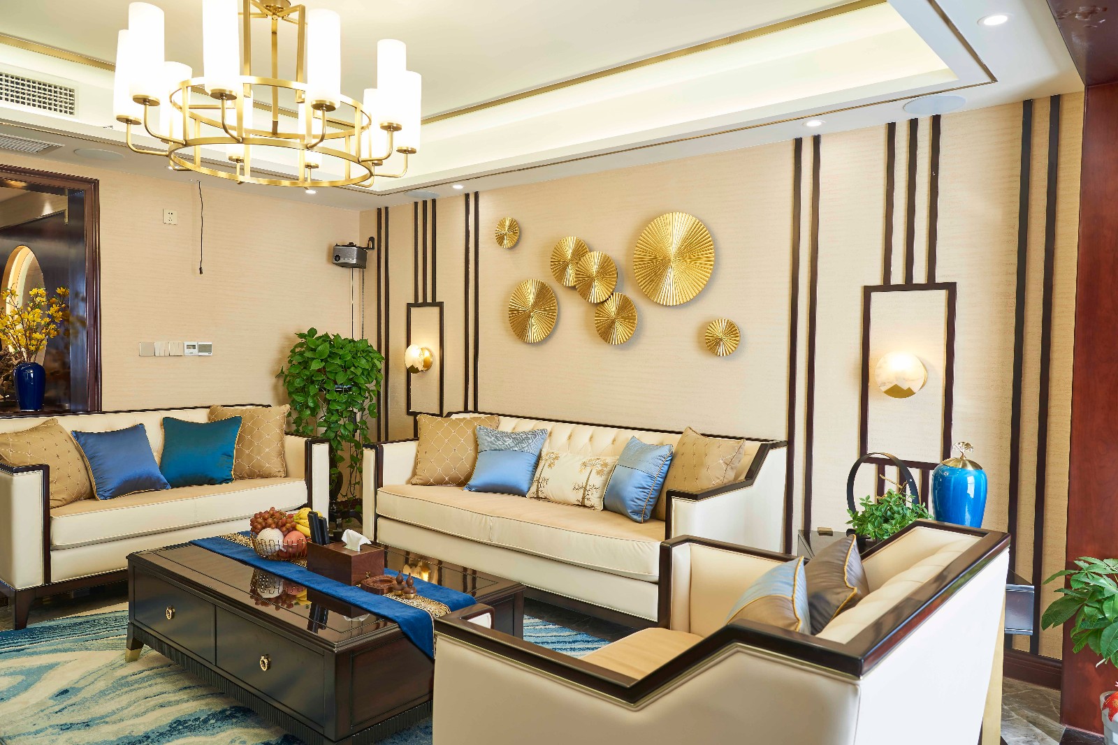 裝修案例新中式風格室內裝修效果圖-客廳 裝修案例新中式風格室內裝修效果圖-客廳