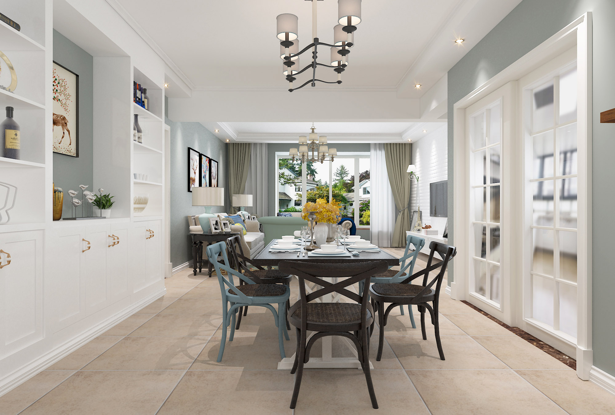 現(xiàn)代美式風格室內(nèi)設計家裝案例-餐廳 現(xiàn)代美式風格室內(nèi)設計家裝案例-餐廳