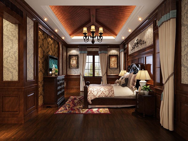 湖州市融創(chuàng)金成&middot;湖山賦新中式風格別墅裝修案例