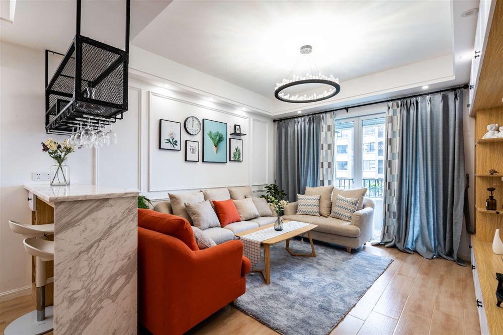 江門市潮連玫瑰園北歐風(fēng)格三居室裝修案例