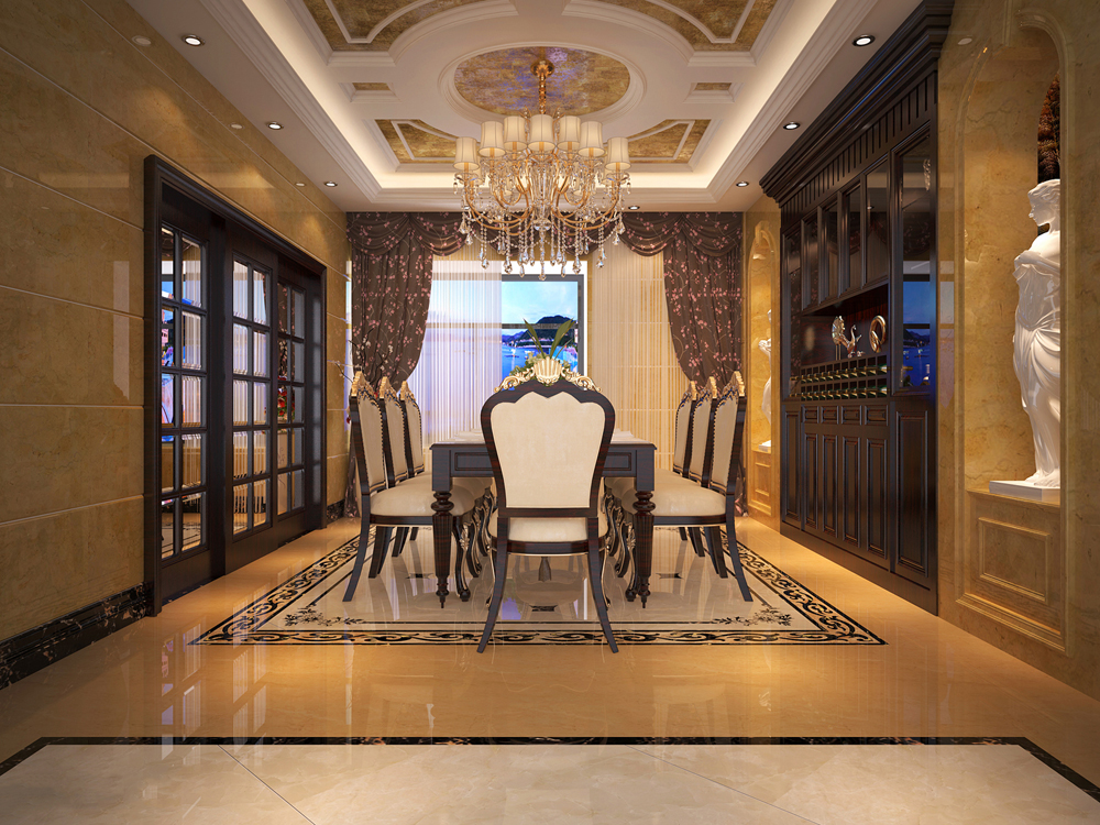 韶關(guān)市沛瀧御峰花園歐式風(fēng)格別墅裝修案例