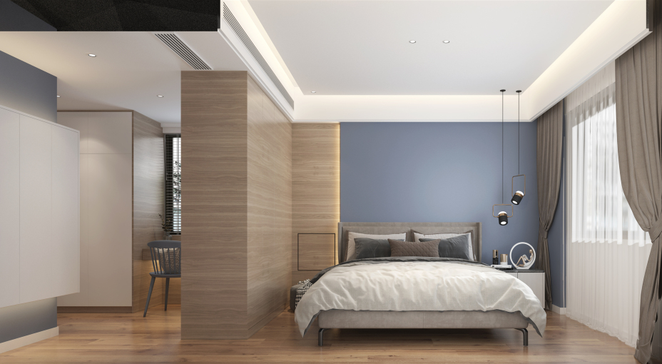 現代簡約風格室內家裝案例效果圖-臥室 現代簡約風格室內家裝案例效果圖-臥室