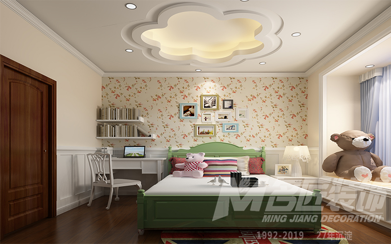 桂花洲三居120平米美式鄉村風格裝修案例-公主房 桂花洲三居120平米美式鄉村風格裝修案例-公主房