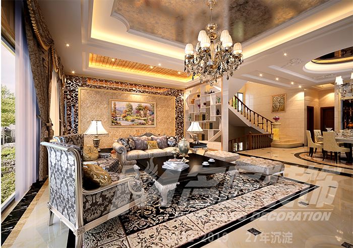 佛山市時代愛車小鎮(佛山)歐式風格三居室裝修案例