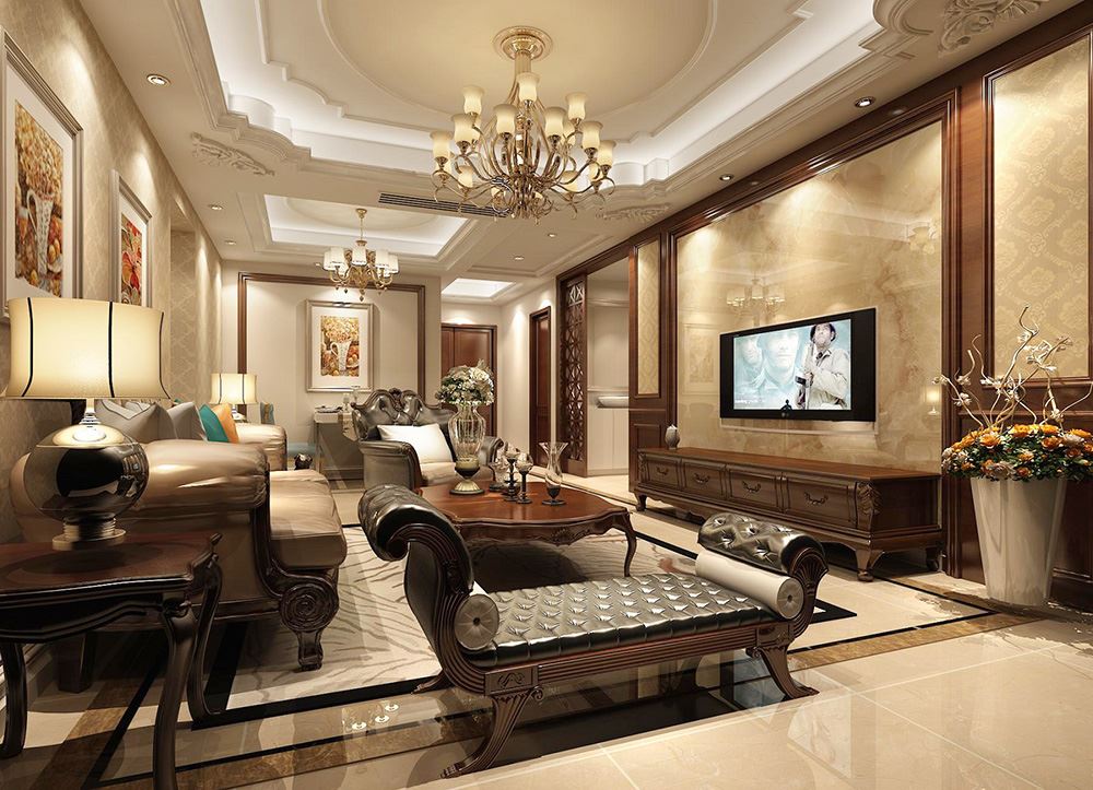 連云港市金輝優(yōu)步學(xué)府歐式風(fēng)格三居室裝修案例