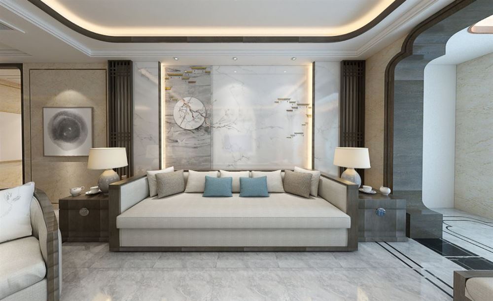 廣州市廣州時代傾城新中式風格四居室裝修案例