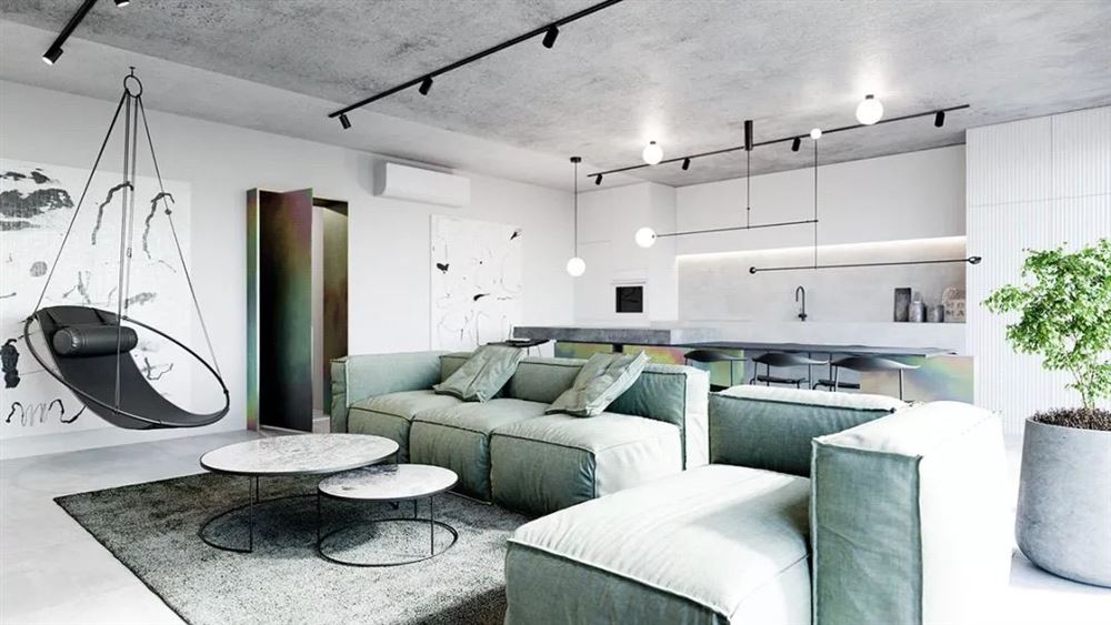 佛山市金茂綠島湖北歐風格三居室裝修案例