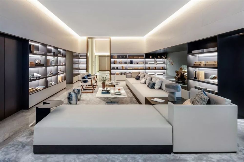 江門市白石路住宅樓新中式風(fēng)格四居室裝修案例