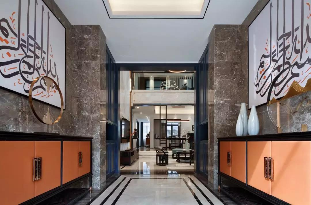 裝修公司新中式風格別墅裝修效果圖-走廊 裝修公司新中式風格別墅裝修效果圖-走廊