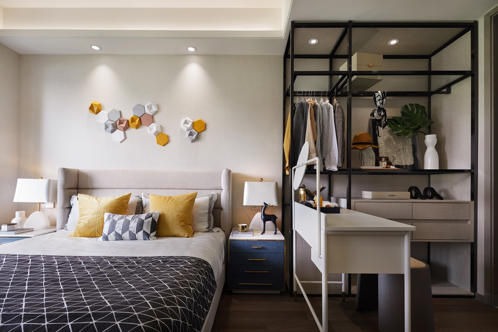 現代北歐風格室內家裝案例效果圖-臥室 現代北歐風格室內家裝案例效果圖-臥室