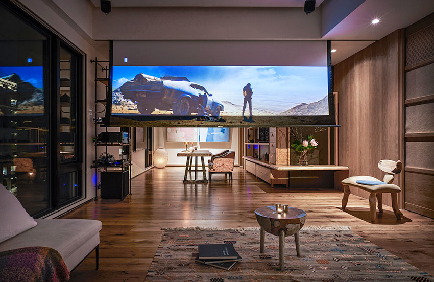 臺式風格家裝設計室內裝修效果圖-客廳投影幕 臺式風格家裝設計室內裝修效果圖-客廳投影幕