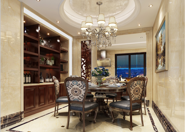 嘉興市海云間歐式風(fēng)格五居室裝修案例