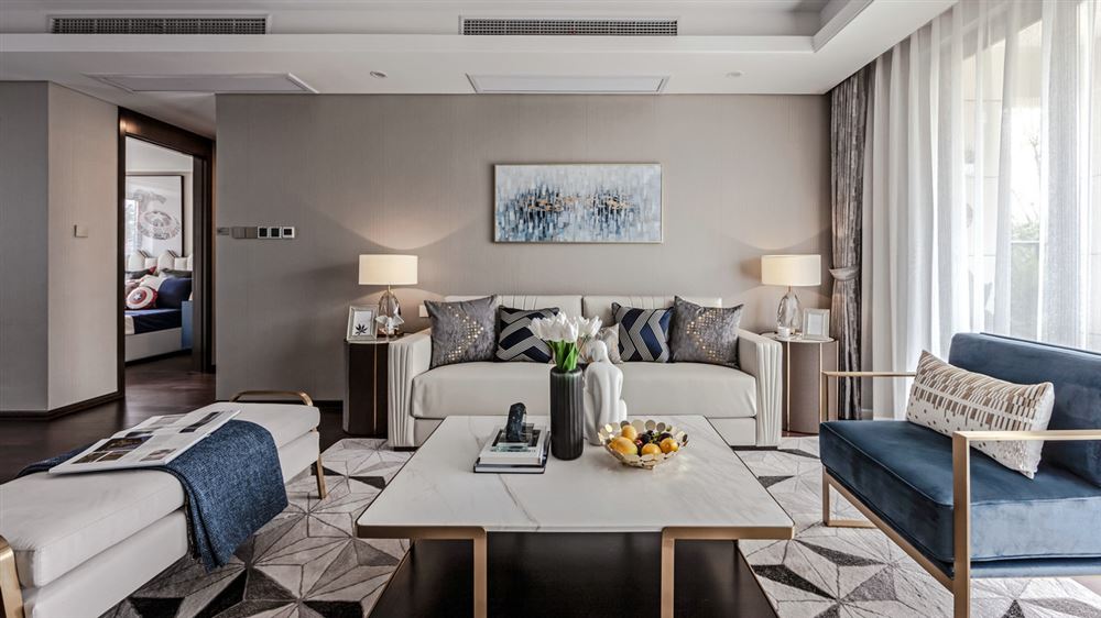 昭通市撫鎮(zhèn)門廣場輕奢風(fēng)格三居室裝修案例