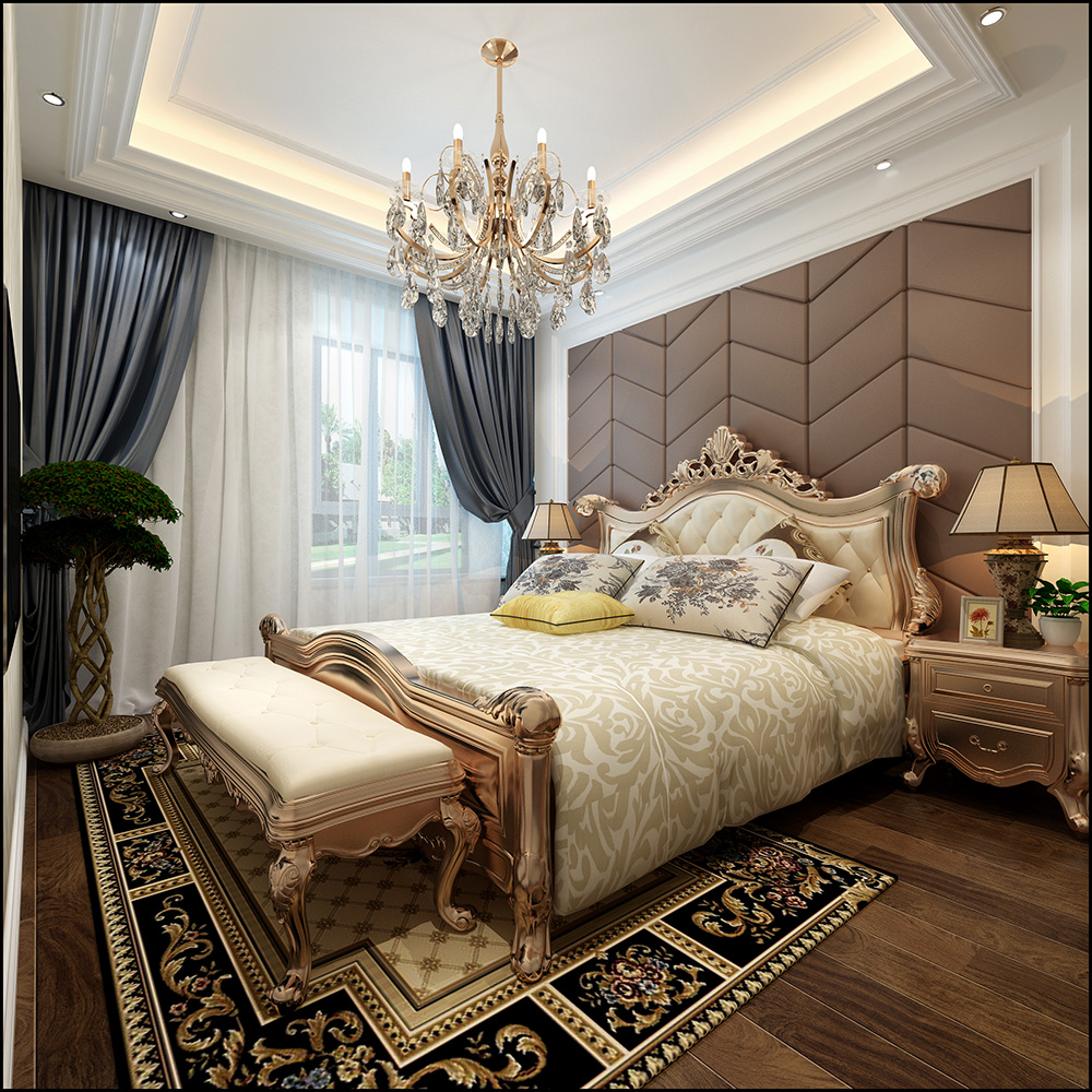 裝修公司歐式古典風格室內裝修效果圖-臥室 裝修公司歐式古典風格室內裝修效果圖-臥室