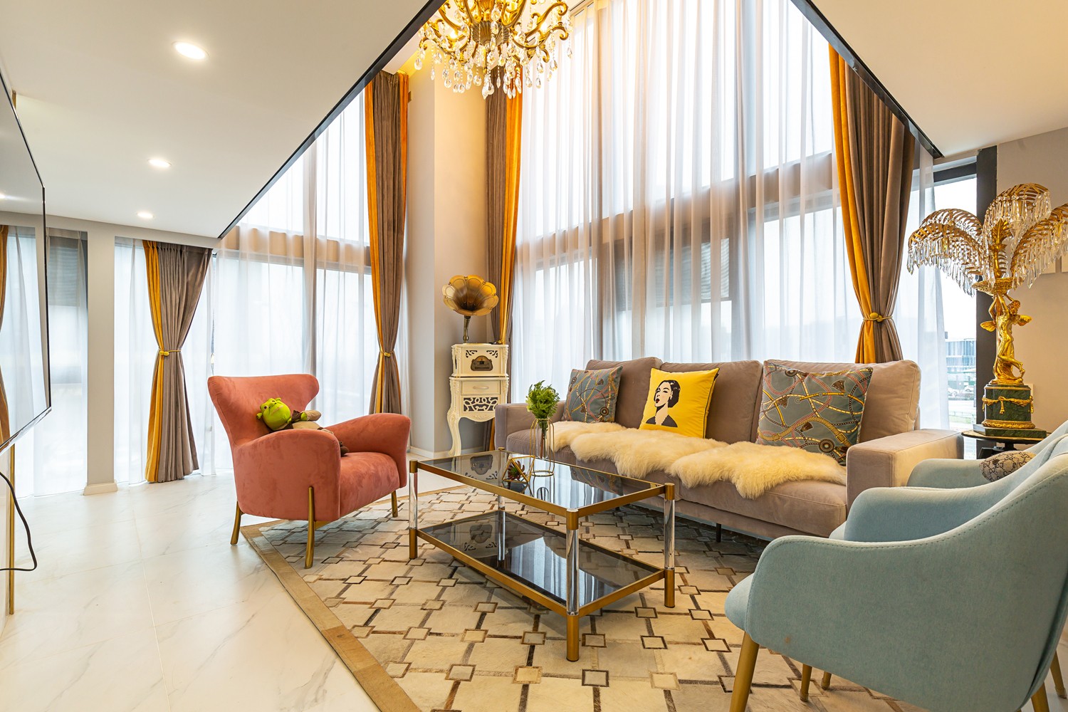 輕奢高級灰風格家裝設計室內裝修效果圖-客廳 輕奢高級灰風格家裝設計室內裝修效果圖-客廳