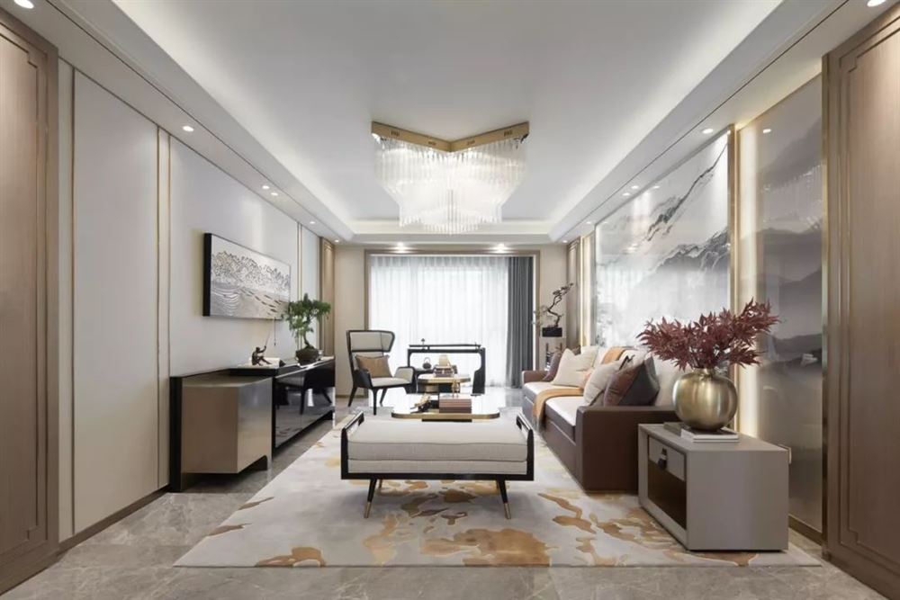 廣州市星河灣半島新中式風格四居室裝修案例