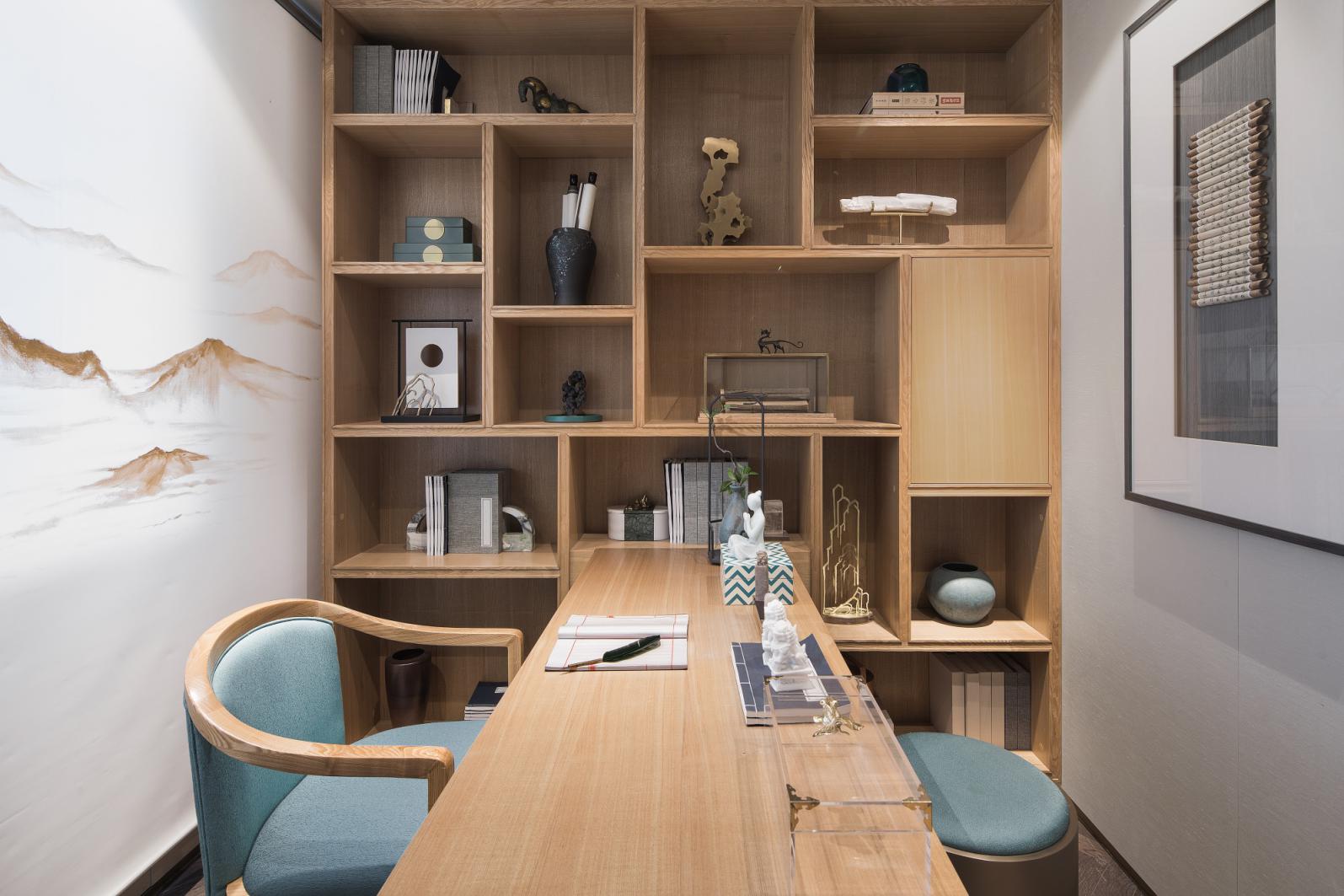 裝修案例新中式風(fēng)格室內(nèi)裝修效果圖-書房 裝修案例新中式風(fēng)格室內(nèi)裝修效果圖-書房