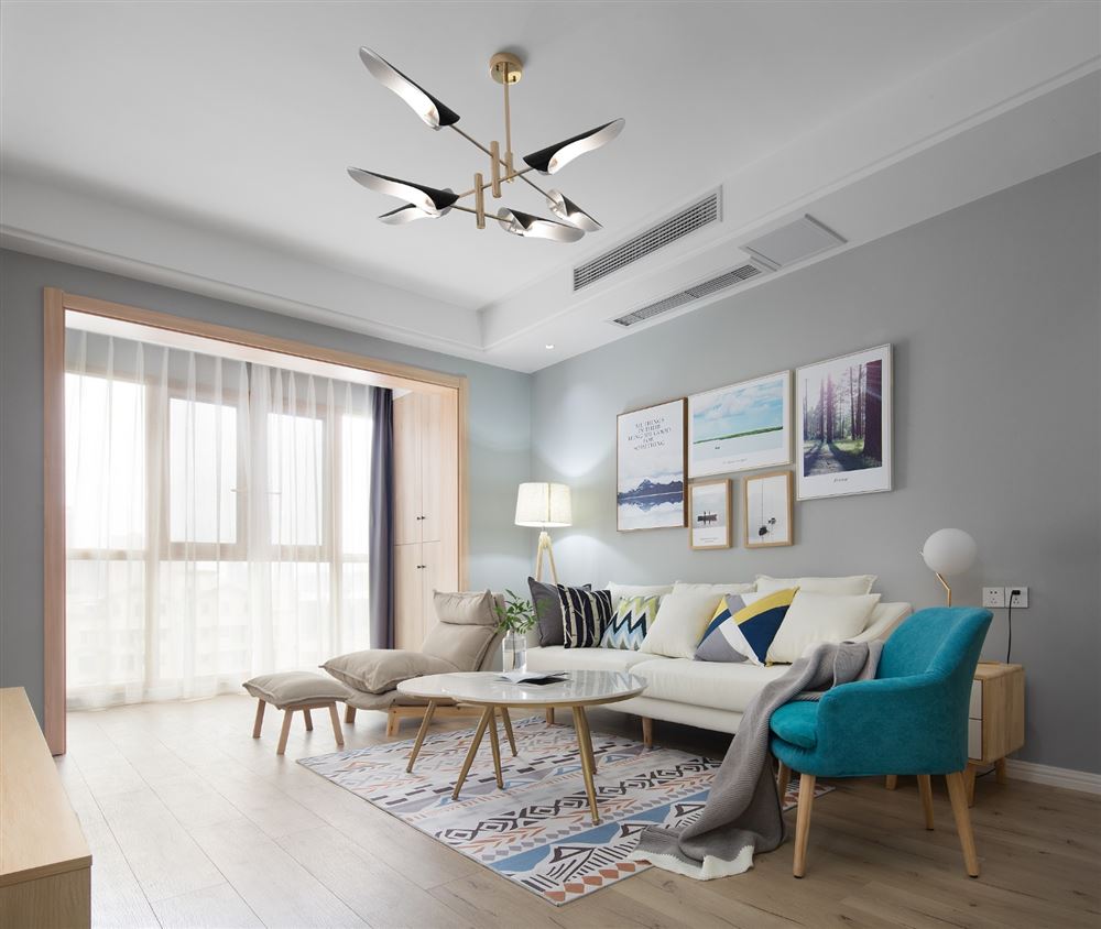 江門市柏麗灣北歐風(fēng)格三居室裝修案例