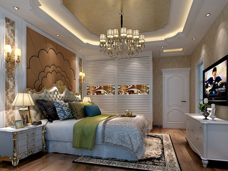 佛山市綠城&middot;桂語蘭庭歐式風格四居室裝修案例