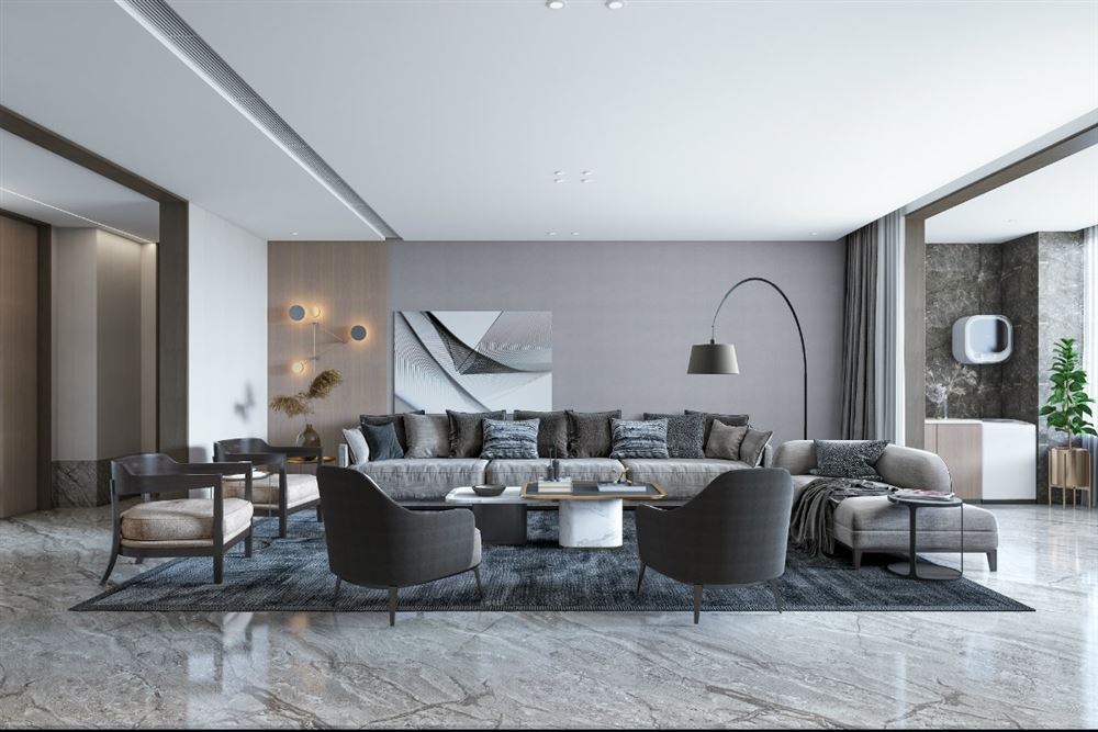 廣州市僑鑫&middot;保利&middot;匯景臺現代風格三居室裝修案例