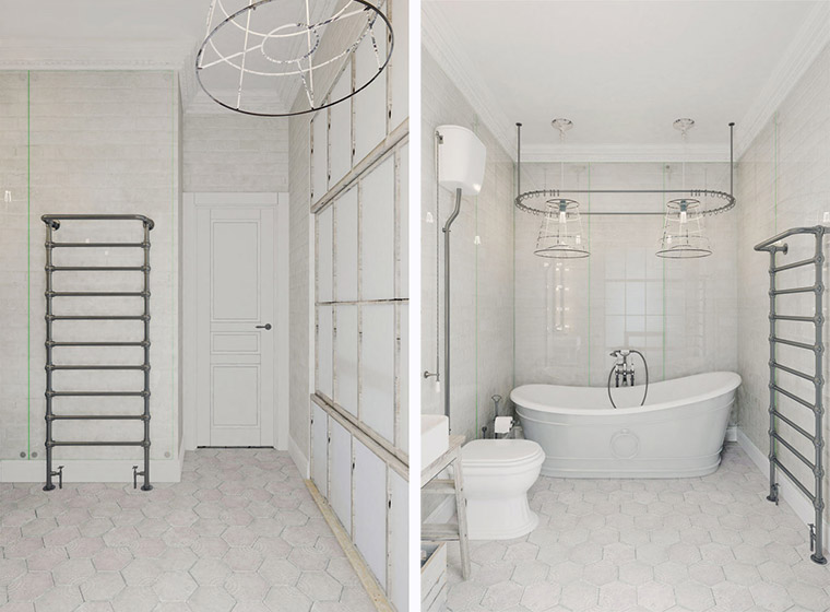 純白優雅工業風格室內家裝設計-衛生間 純白優雅工業風格室內家裝設計-衛生間