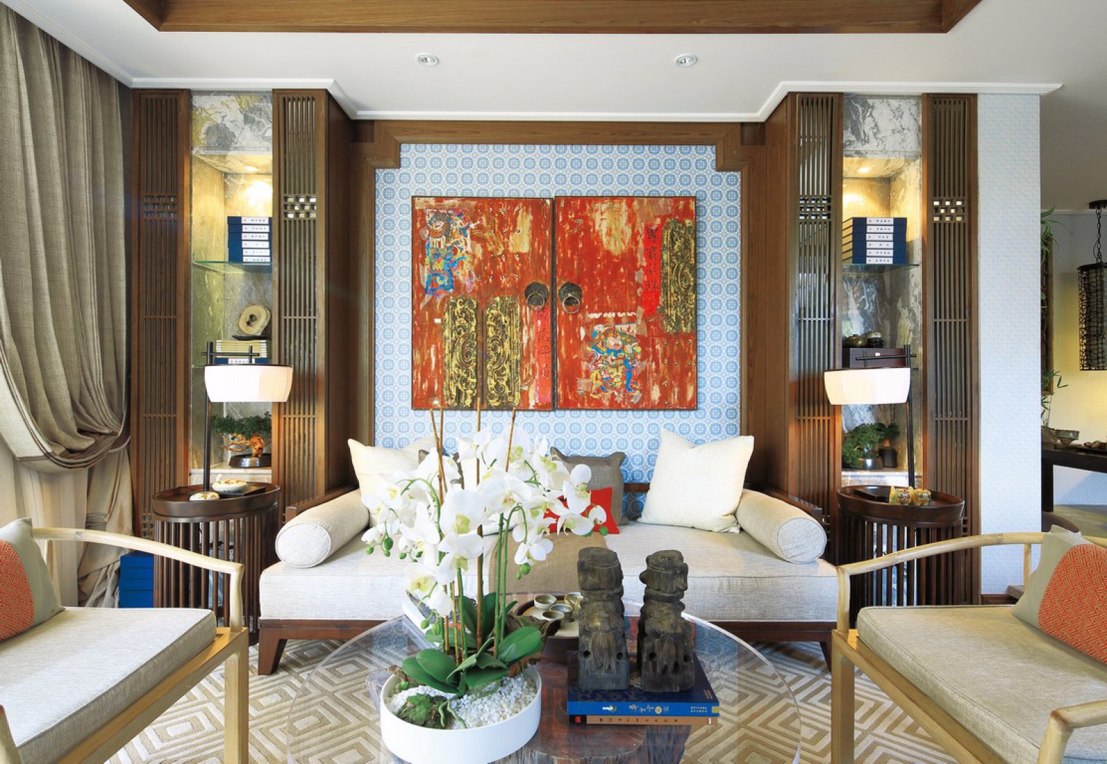 裝修公司中式風格室內裝修效果圖-客廳 裝修公司中式風格室內裝修效果圖-客廳