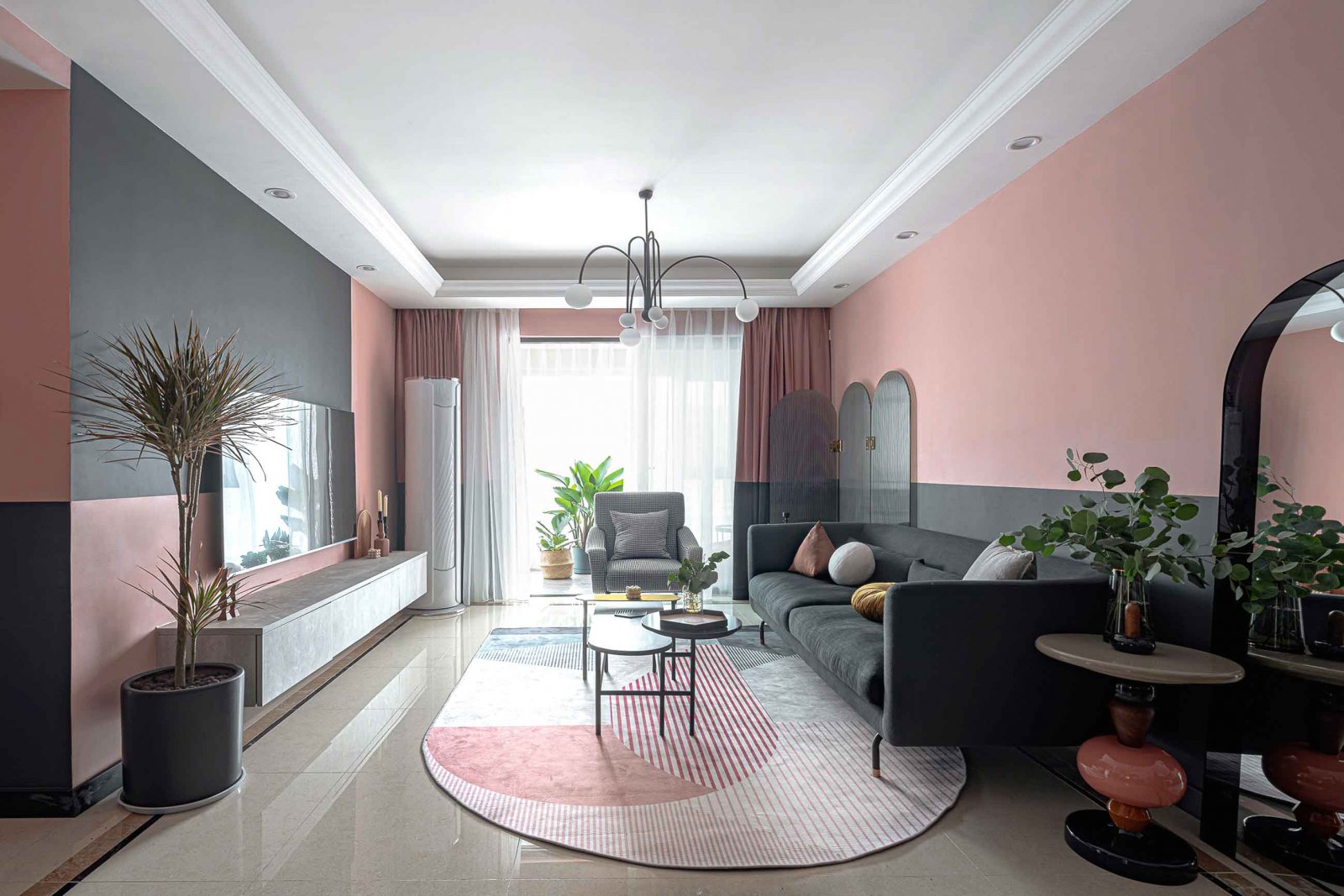 裝修案例現代輕奢風格室內裝修效果圖-客廳 裝修案例現代輕奢風格室內裝修效果圖-客廳